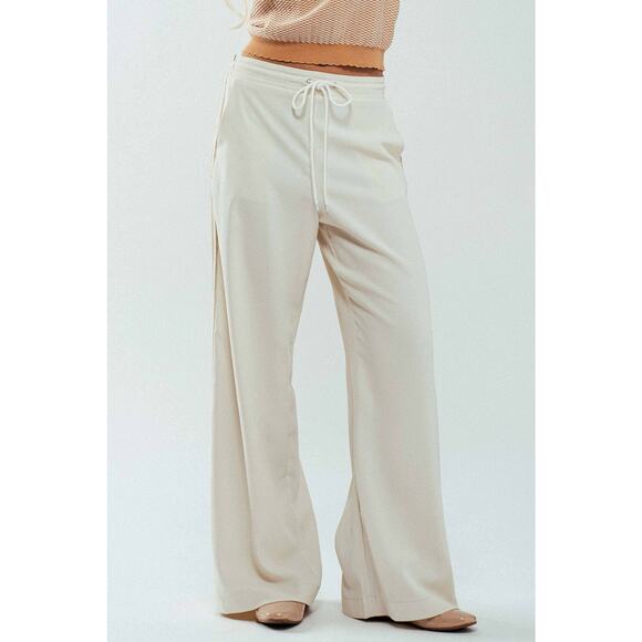 Urban Daizy Wide Leg Drawstring Stripe Lounge Pants - Picture 1 of 6